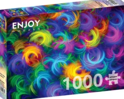 Abstract Neon Feathers Puzzel (1000 stukjes)