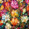 Abstract Stained Glass Flower Garden Puzzel (1000 stukjes)