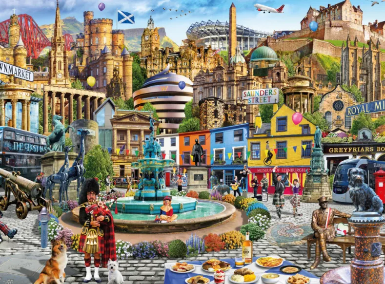 Adrian Chesterman - A Day Out in Edinburgh Puzzel (1000 stukjes)