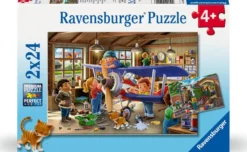 Airplane & Train Repair Puzzel (2x24 stukjes)