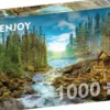 A Log Cabin by the Rapids Puzzel (1000 stukjes)
