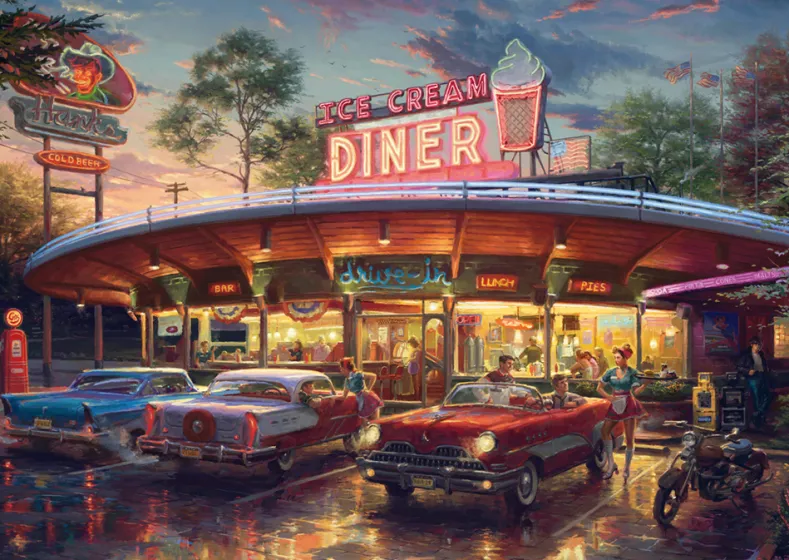 American Diner Puzzel (1000 stukjes)