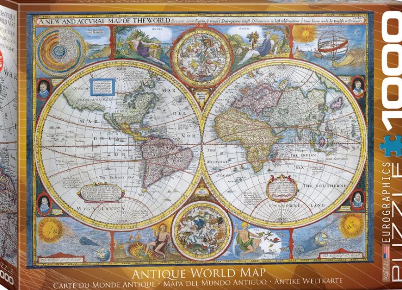 Antique World Map Puzzel (1000 stukjes)