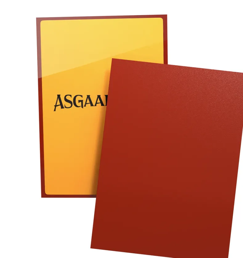 Asgaardian Standard (66,2x91,5mm) 100 Sleeves - Fiery Red