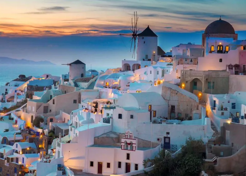 Avond in Santorini Puzzel (1000 stukjes)
