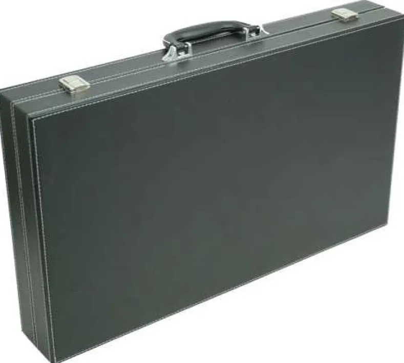Backgammon Koffer Zwart - Groen 53 cm