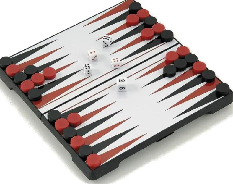 Backgammon Magnetische Mini Cassette 20x20x1,75cm