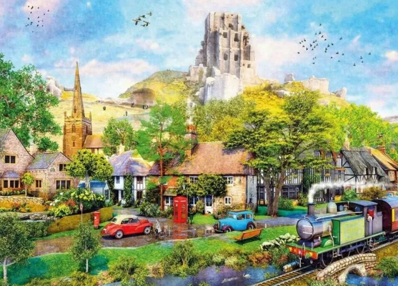 Below Corfe Castle Puzzel (1000 stukjes)
