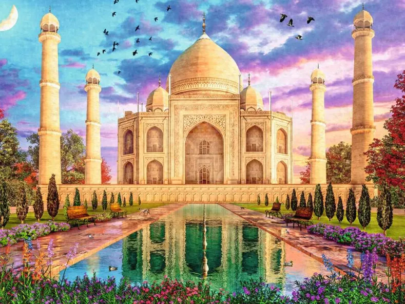 Betoverende Taj Mahal Puzzel (1500 stukjes)
