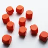 Blanco Dobbelstenen 16mm - Oranje (10 stuks)