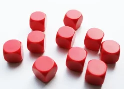 Blanco Dobbelstenen 16mm - Rood (10 stuks)
