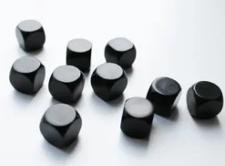 Blanco Dobbelstenen 16mm - Zwart (10 stuks)