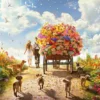 Bloemenwagen Puzzel (1000 stukjes)