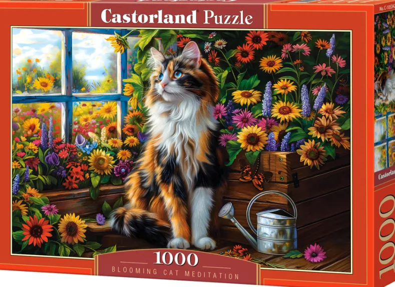 Blooming Cat Meditatio Puzzel (1000 stukjes)