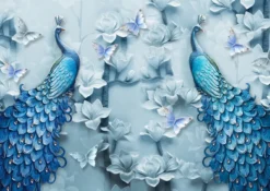 Blue Peacocks Puzzel (1000 stukjes)