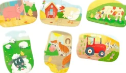 Boerderij Puzzel (2, 3 en 4 stukjes)