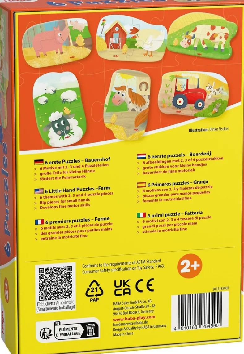 Boerderij Puzzel (2, 3 en 4 stukjes)
