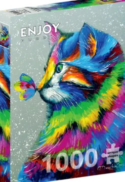 Bright Cat and Butterfly Puzzel (1000 stukjes)