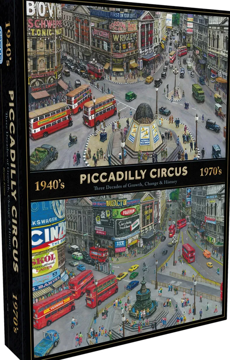 Bryan Evans - Through the Decades - Piccadilly Circus Puzzel (1000 stukjes)