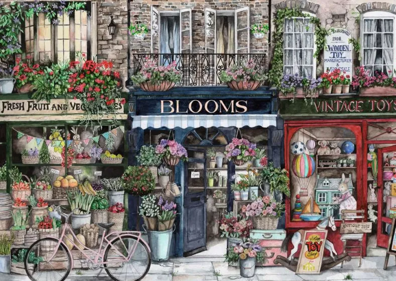 Busy High Street No 1 Puzzel (1000 stukjes)
