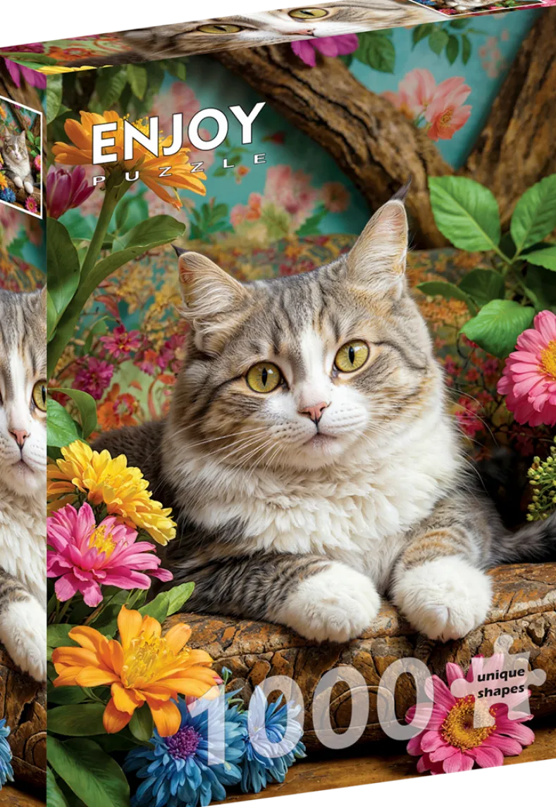 Cat in Bloom Puzzel (1000 stukjes)