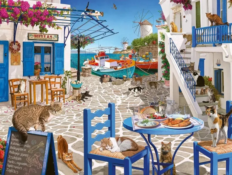 Cat's of Mykonos Puzzel (1500 stukjes)