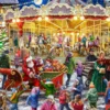Cheerful Christmas Carousel Puzzel (1000 stukjes)