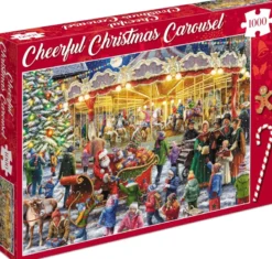Cheerful Christmas Carousel Puzzel (1000 stukjes)