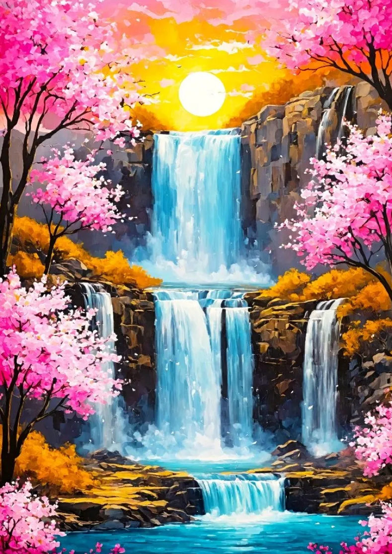 Cherry Waterfall Puzzel (1000 stukjes)