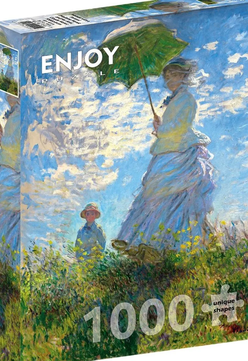 Claude Monet - Frau mit Sonnenschirm Puzzel (1000 stukjes)