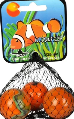 3 Clownfish knikkers (35mm)