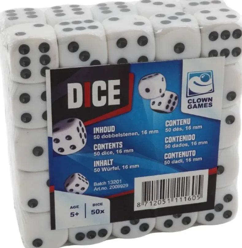 Clown Games - Dobbelstenen Set (50 stuks)