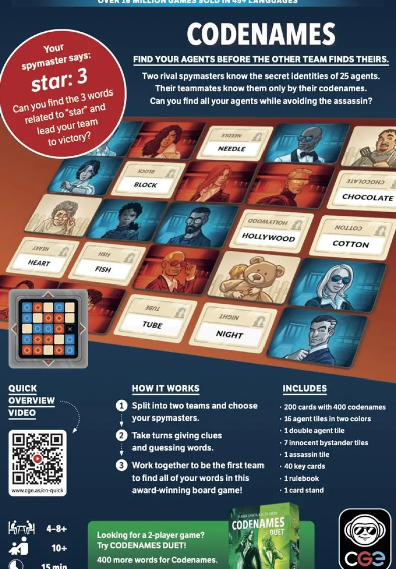 Codenames - Engelse versie (2025) (doos beschadigd)