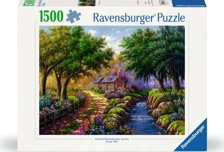 Cottage bij de Rivier Puzzel (1500 stukjes)