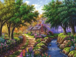 Cottage bij de Rivier Puzzel (1500 stukjes)