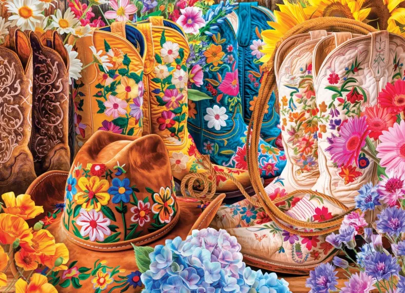 Cowgirllaarzen van Lars Stewart Puzzel (1000 stukjes)
