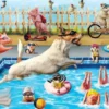 Crazy Pool Day - Lucia Heffernan Puzzel (500 XL stukjes)