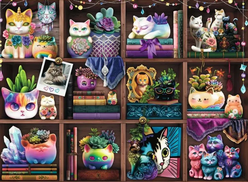 Cubby Cats and Succulents Puzzel (500 stukjes)
