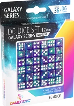 D6 Dice Set - Galaxy Series Neptune (36 stuks)