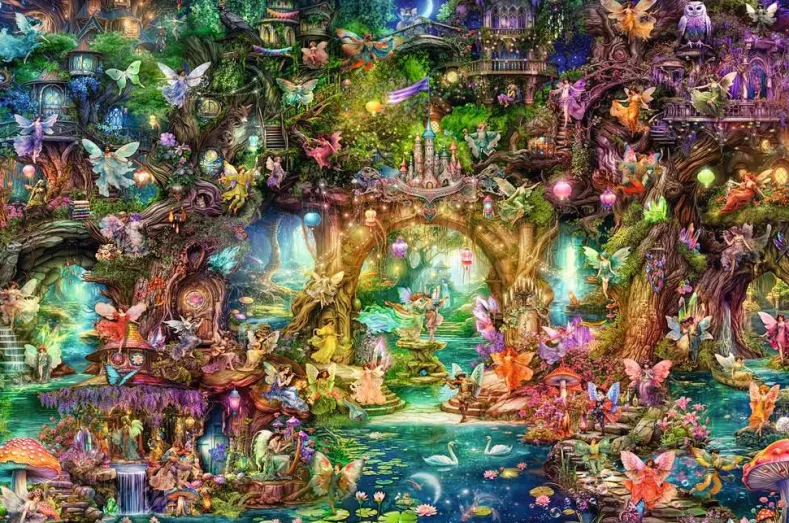 De verborgen wereld van de elfjes Puzzel (4000 stukjes)