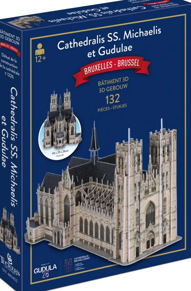 3D Gebouw - St-Michiels en St-Goedelekathedraal Brussel Puzzel (132 stukjes)