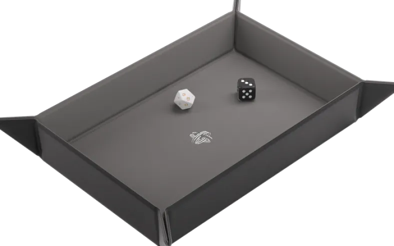 Dice Tray Magnetic Rectangular - Zwart / Grijs