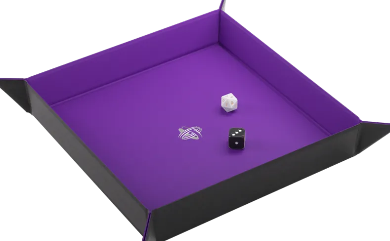 Dice Tray Magnetic Square - Zwart / Paars