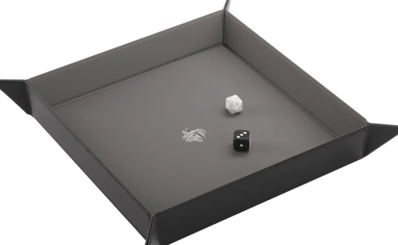 Dice Tray Magnetic Square - Zwart / Grijs