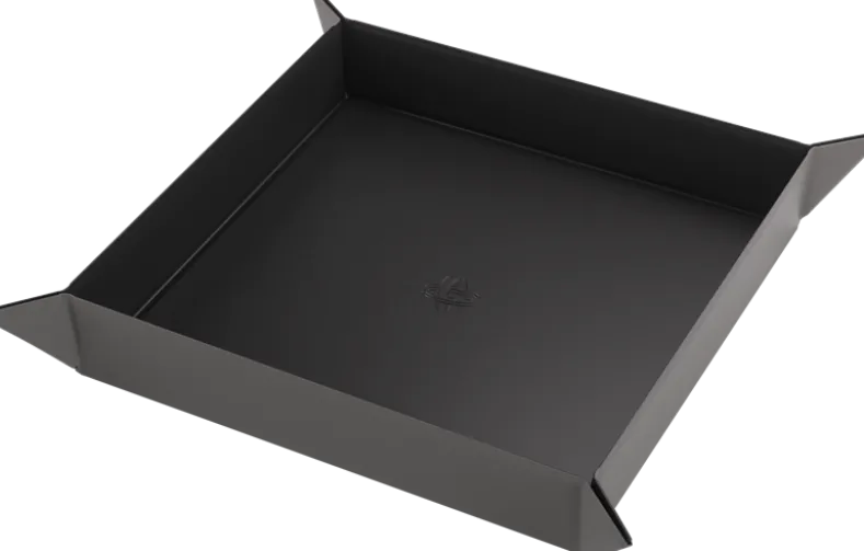 Dice Tray Magnetic Square - Zwart / Grijs
