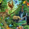 Dieren In De Jungle Puzzel (200 XXL stukjes)