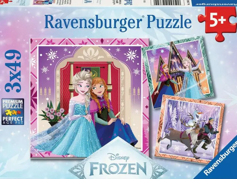 Disney Frozen Puzzel (3x49 stukjes)