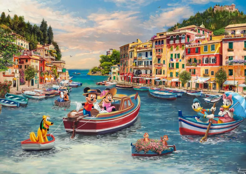 Disney Mickey en Minnie Italië Puzzel (1000 stukjes)