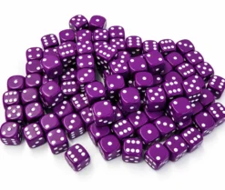 Dobbelstenen 16mm - Paars (100 stuks)