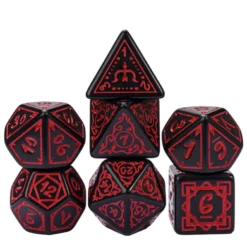 Dobbelstenen Set - Druid Red (7-delig)